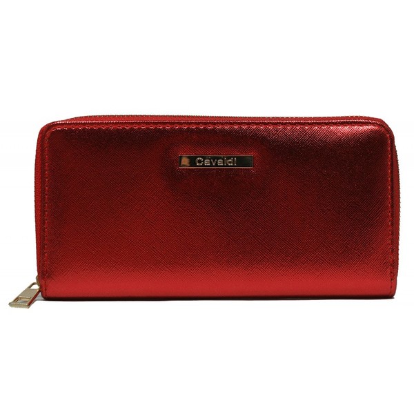 Dámská velká peněženka na zip červená Cavaldi YYXB-08