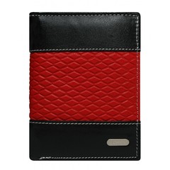 Pánská černá kožená peněženka LOREN RFID N4-DDG-bl-RED