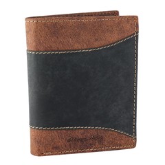 Pánská černá kožená peněženka ALWAYS WILD N4-SAF BLACK/BROWN