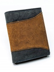 Pánská černá kožená peněženka ALWAYS WILD N4-SAF BROWN/BLACK